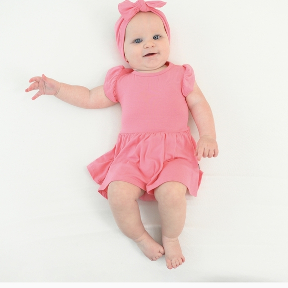 Kyte Baby Twirl Bodysuit Dress In Macaw - 0-3mo - Picture 7 of 7